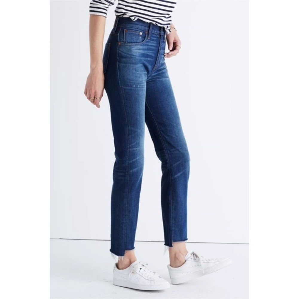 Madewell Women's Straight Leg Jeans - Dark Blue